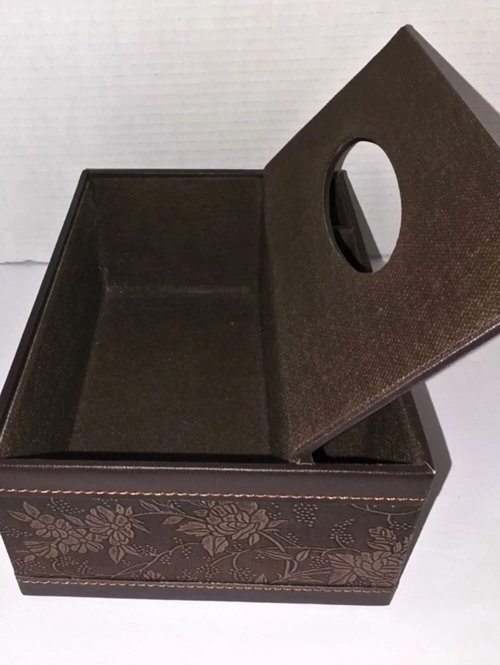 Retro Tissue Box Holder & Remote Control Organizer Storage Box Combo